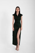 The Cinched Maxi Dress - Moss