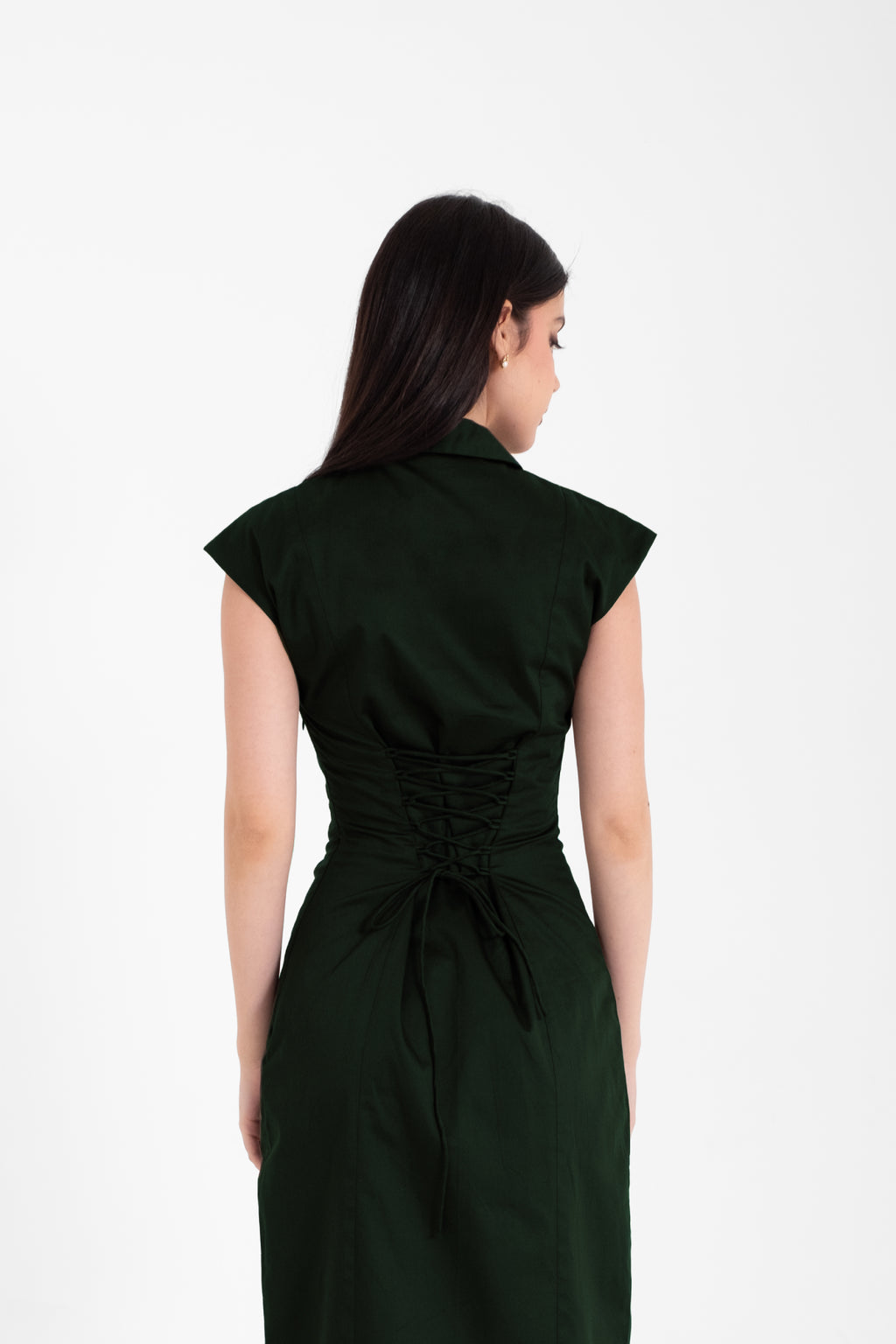 The Cinched Maxi Dress - Moss
