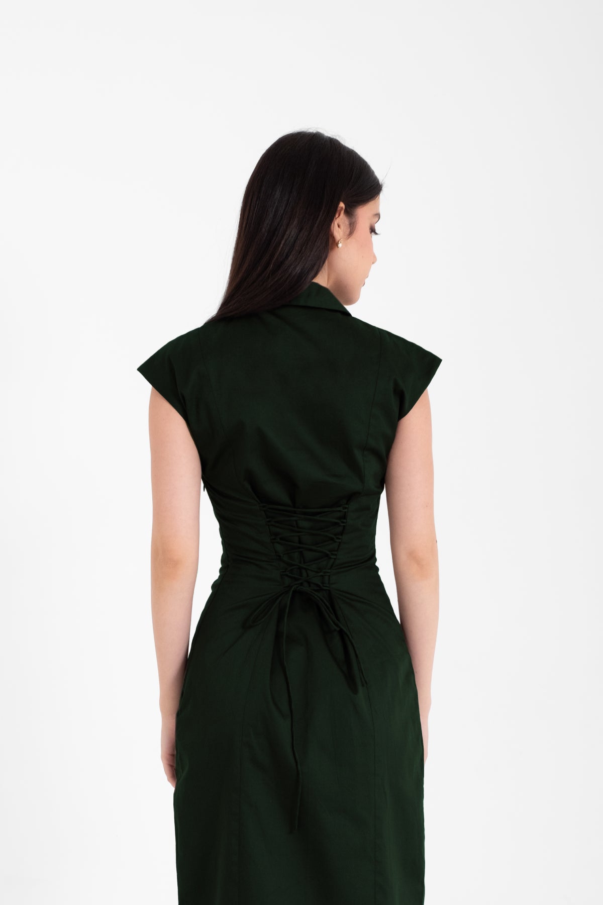 The Cinched Maxi Dress - Moss