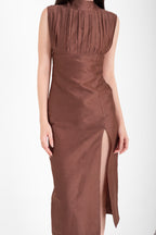 The Pleated Midi Dress