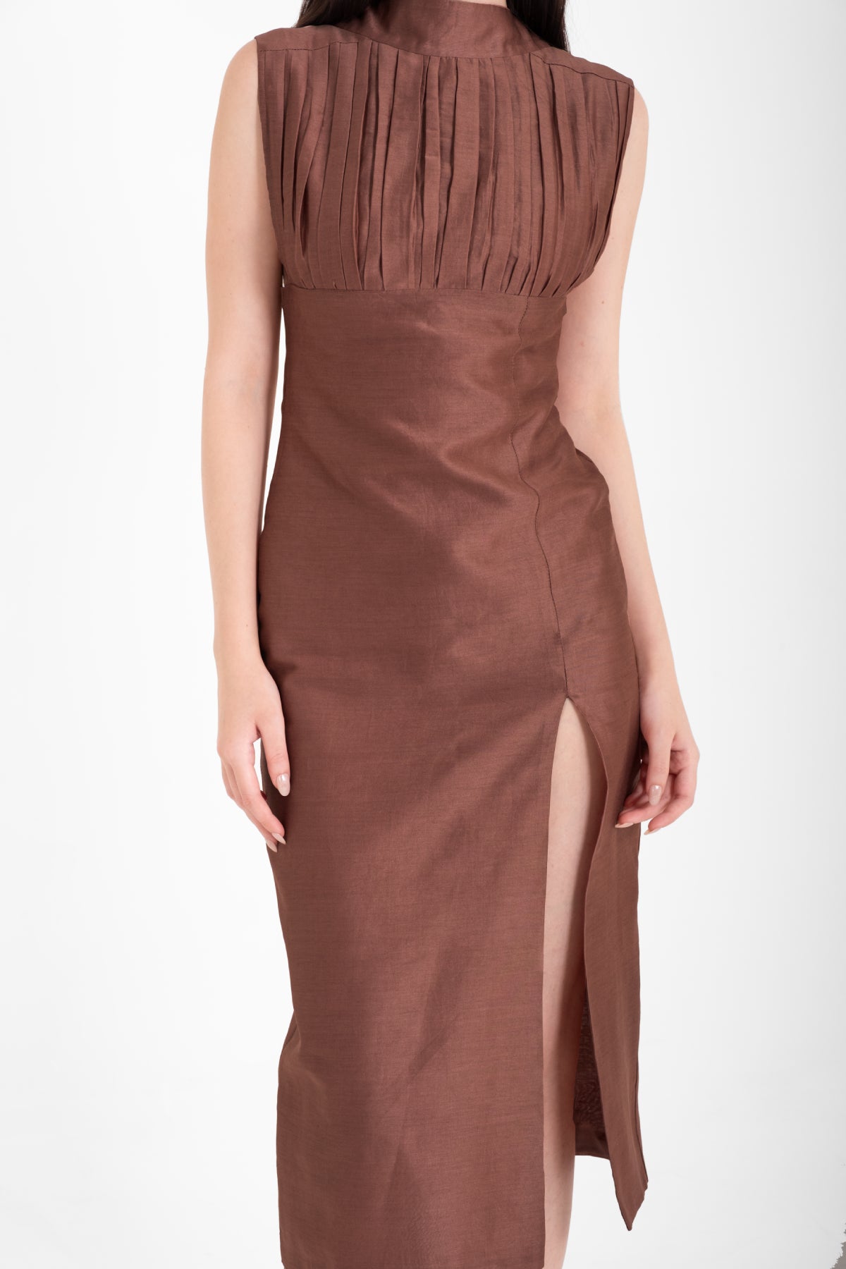 The Pleated Midi Dress