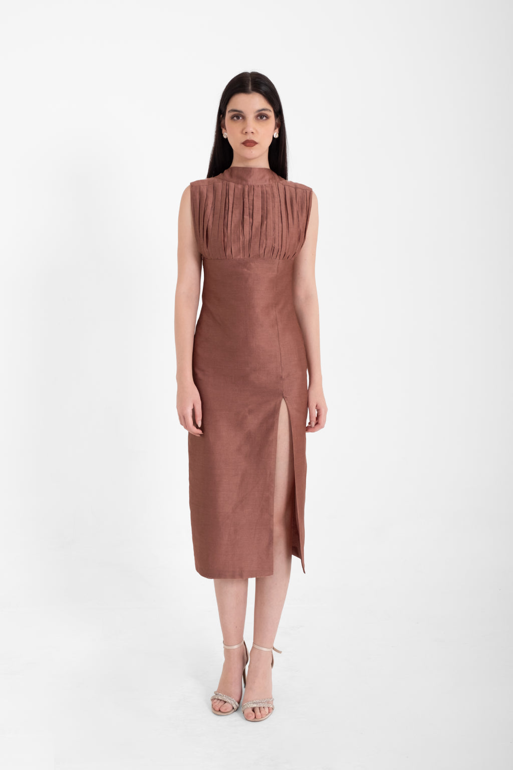 The Pleated Midi Dress