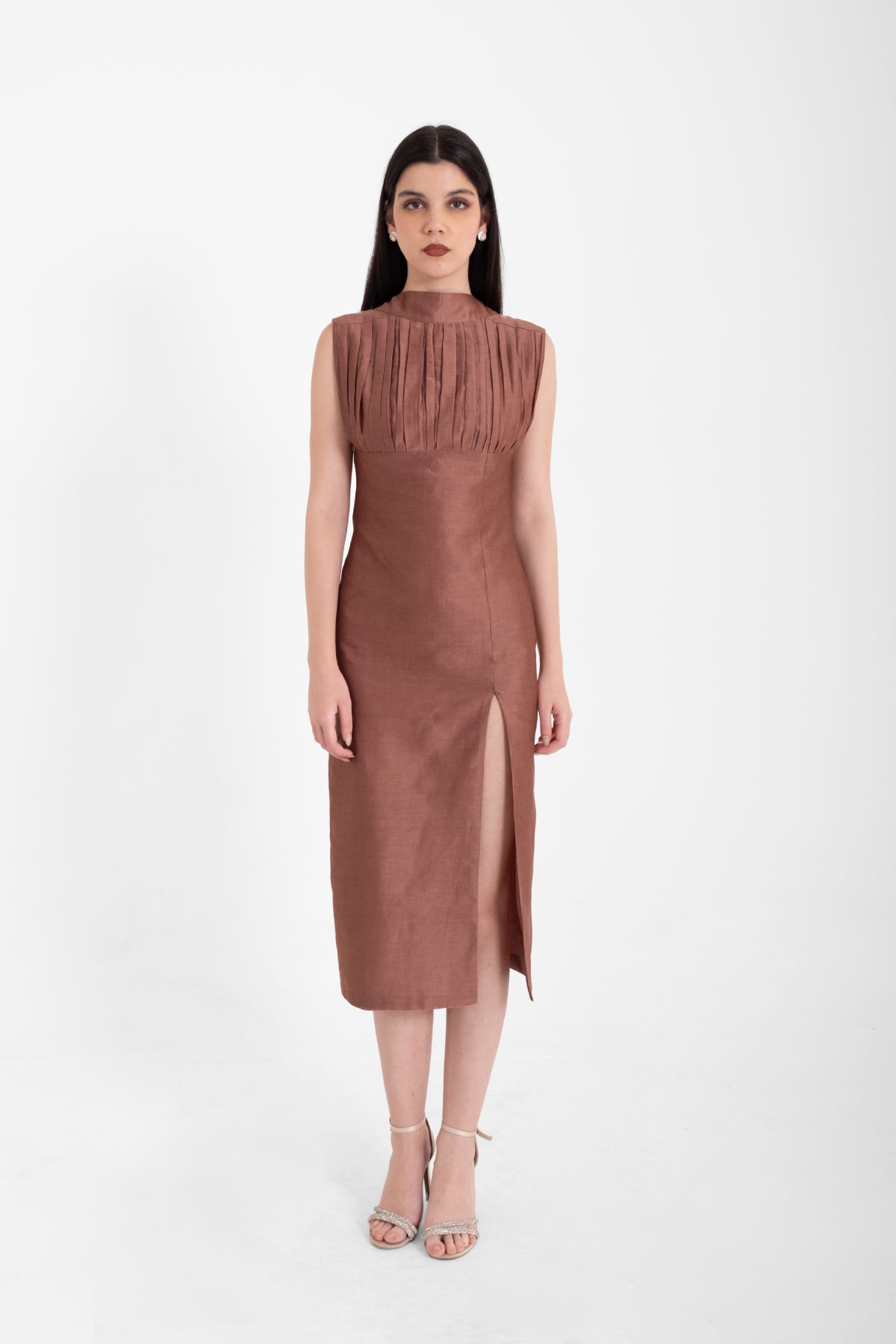 The Pleated Midi Dress