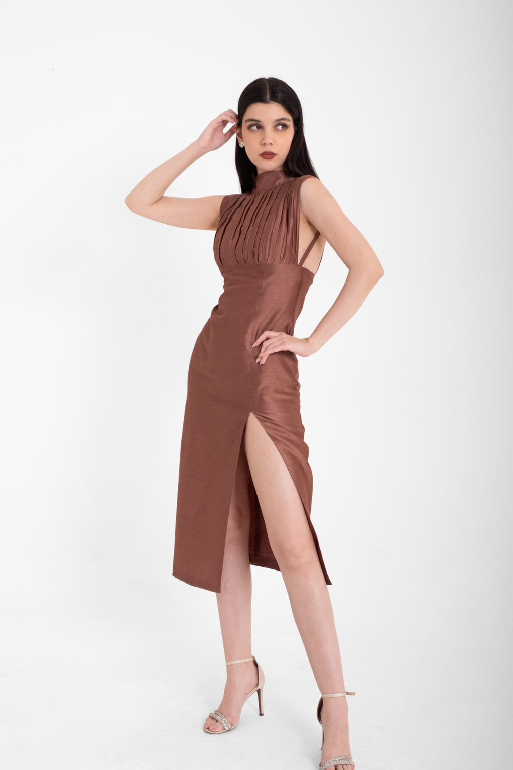 The Pleated Midi Dress
