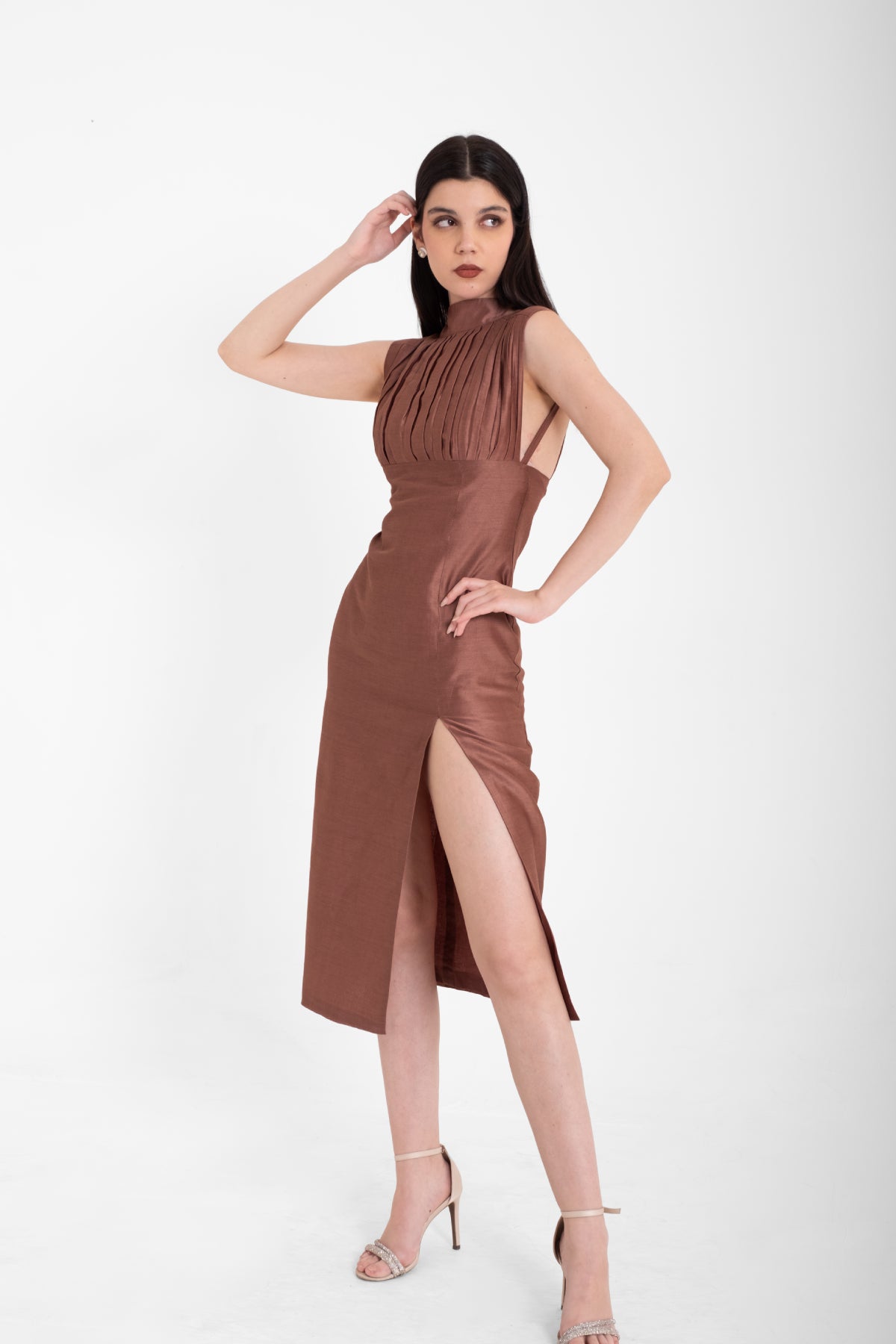 The Pleated Midi Dress